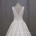 Simple Ruffle Gridal Gowns A-Line Stain Wedding Dress